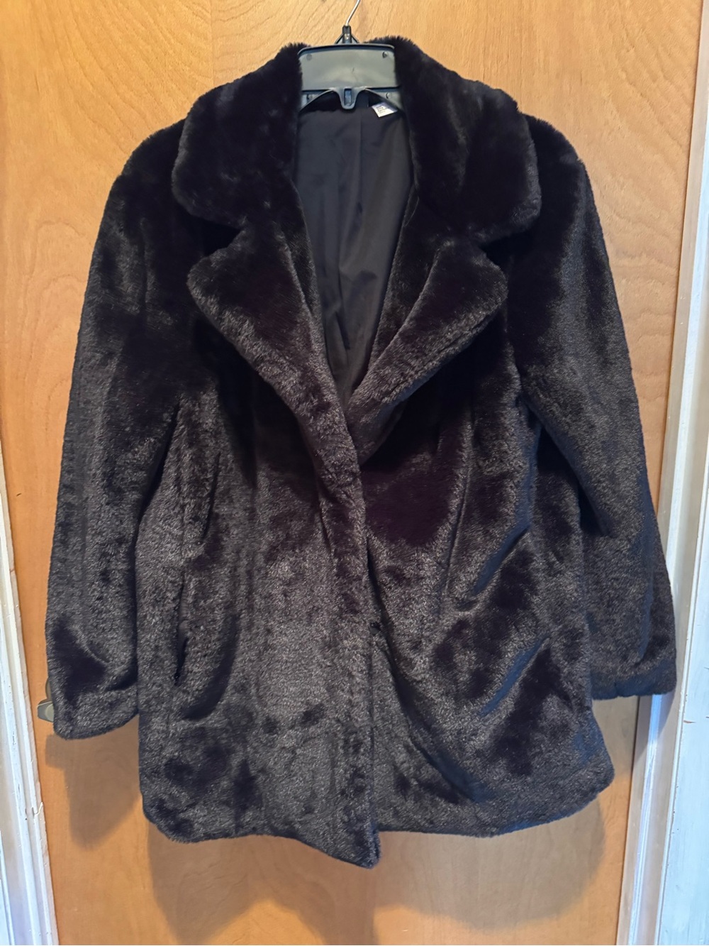 Divided (H&M) Women's Faux Fur Coat - Black